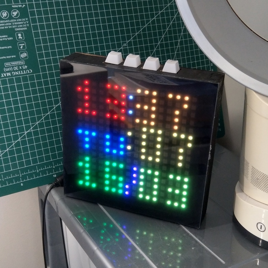 LED clock displaying time